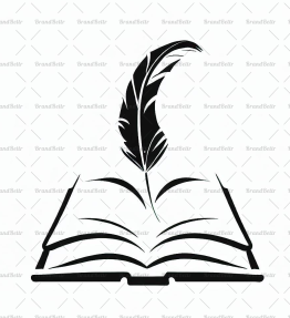 Offenes Buch und Feder